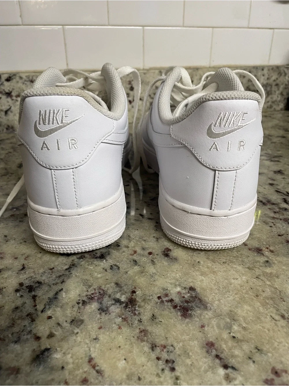 Classic Nike Air Force 1 '07 Triple White low-top sneaker men size 13 flats shoe